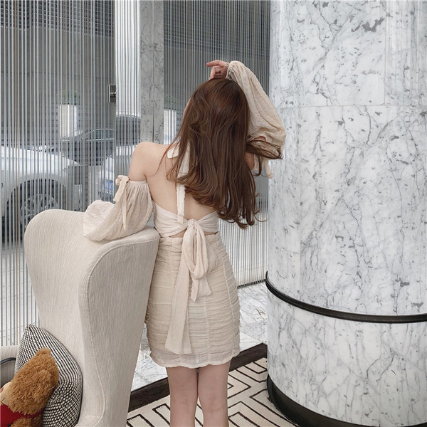 Rochie de dama actuala cu maneci cazute Model Slim