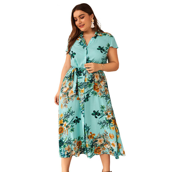 Rochie moderna de dama lunga cu maneci scurte in doua culori