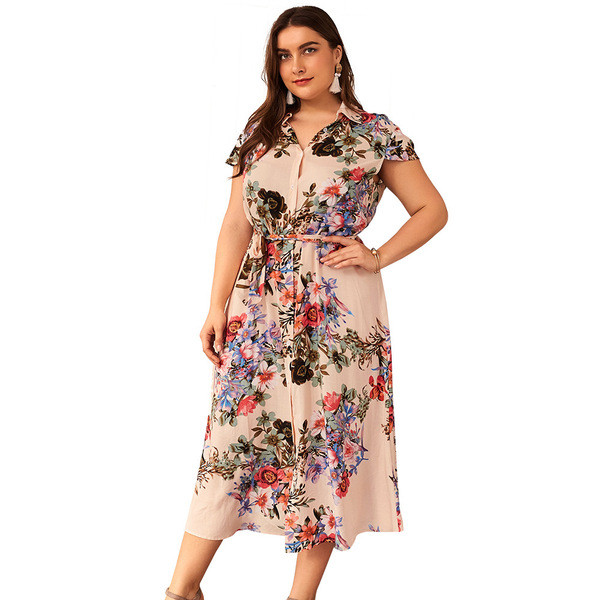 Rochie moderna de dama lunga cu maneci scurte in doua culori