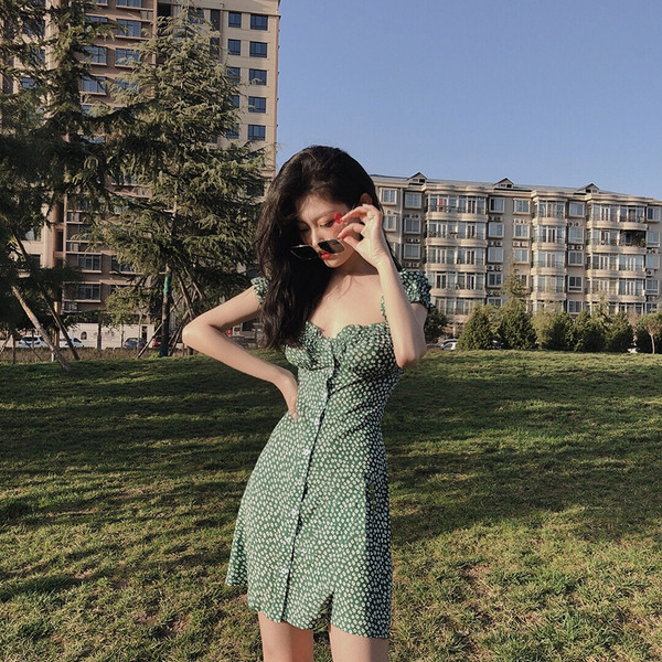 Rochie casual de dama cu model dreapta floral Slim