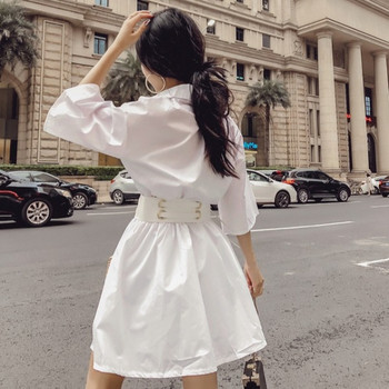 Rochie de dama eleganta - model croiat cu broderie