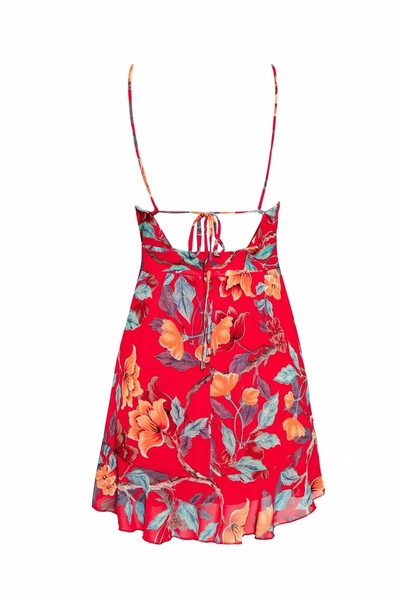 Salopeta dama cu model floral in doua culori