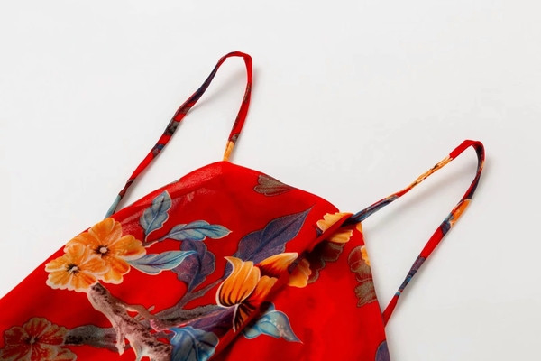 Salopeta dama cu model floral in doua culori