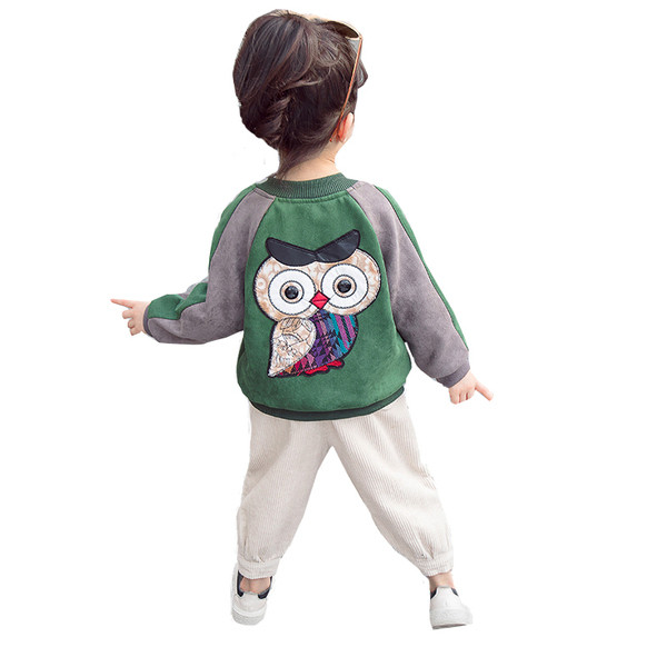 Geaca zilnica pentru copii pentru fete cu aplicatie in trei culori