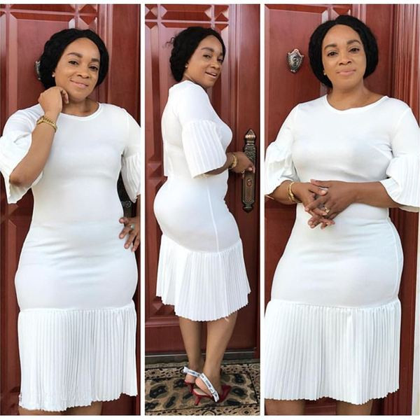 Rochie moderna de dama lunga cu maneci 3/4 in patru culori