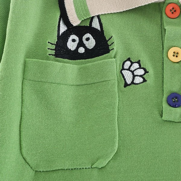 Rochie sport de dama cu maneci scurte si buzunar in negru si verde