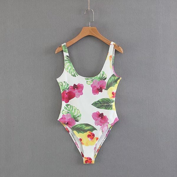 Costum de baie elegant pentru femei cu model floral