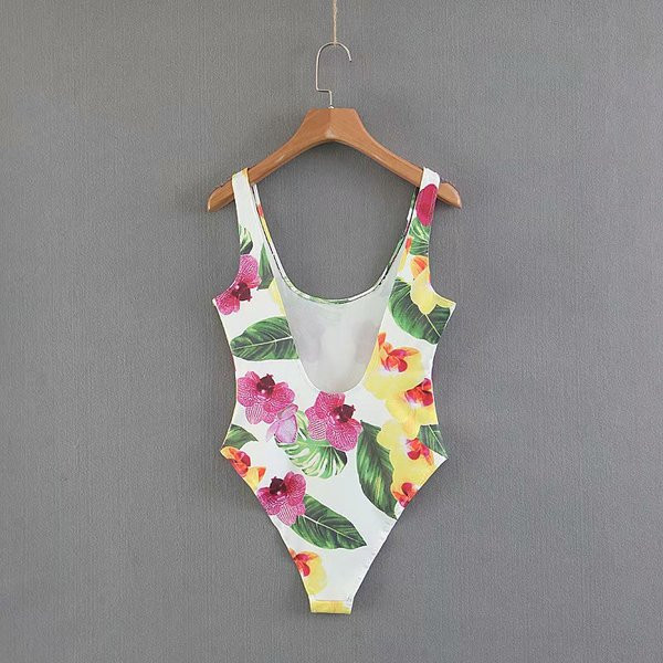 Costum de baie elegant pentru femei cu model floral