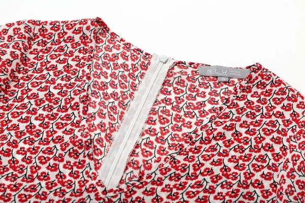 Rochie casual de dama cu maneci scurte si decolteu in V