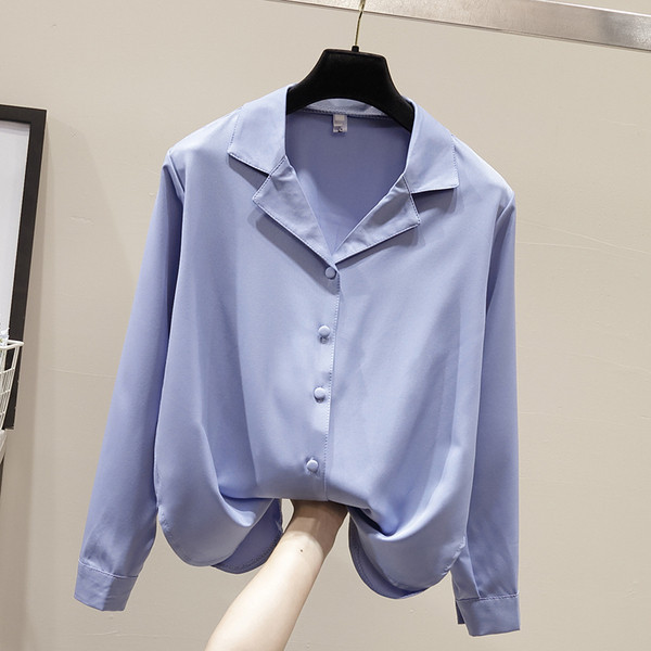 Cămașă elegantă de damă cu mâneci lungi - în trei culori