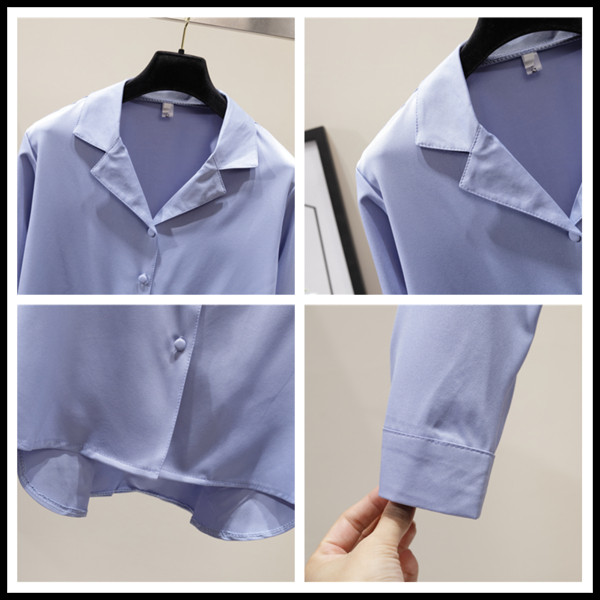 Cămașă elegantă de damă cu mâneci lungi - în trei culori