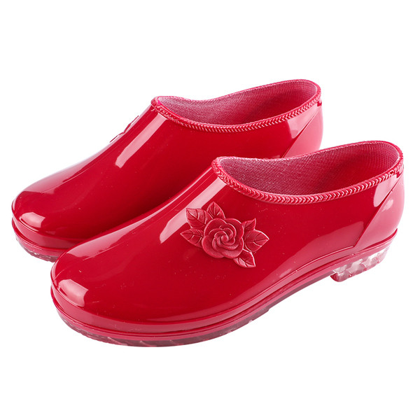 Pantofi de damă din cauciuc în roșu, albastru și culoarea corpului