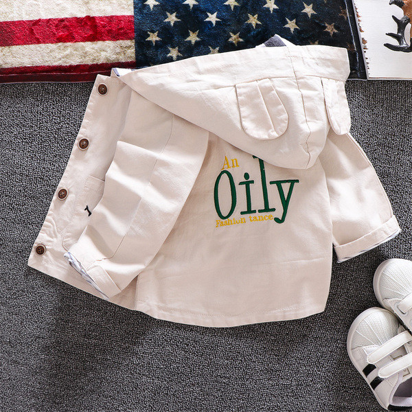 Geaca moderna pentru copii cu gluga si nasturi pentru baieti