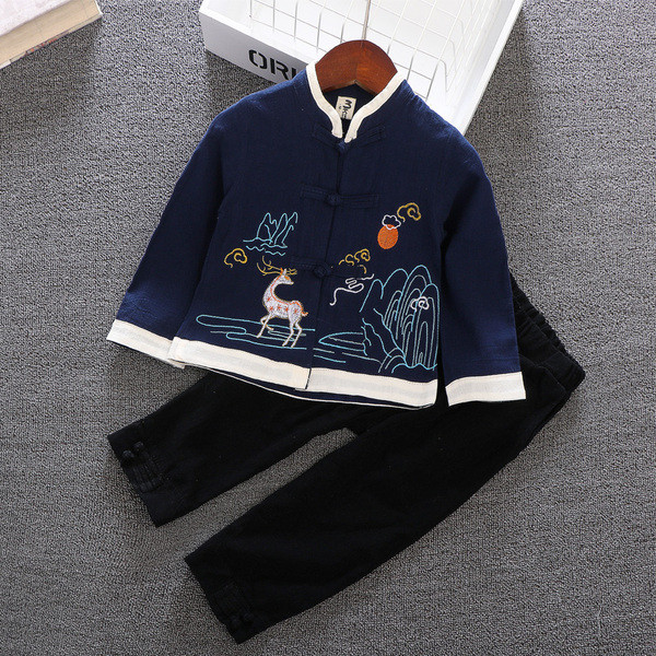 Set copii model nou din doua piese pentru baieti in trei culori