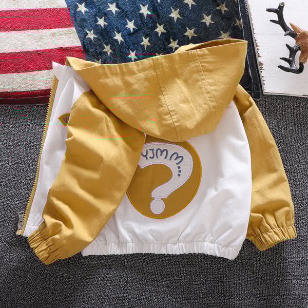 Geaca zilnica pentru copii cu gluga pentru baieti in doua culori