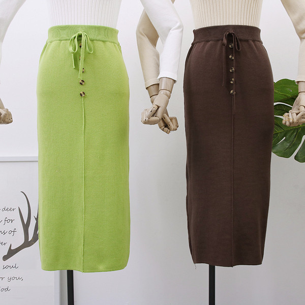 Fusta de dama stil nou model cu cravate in trei culori