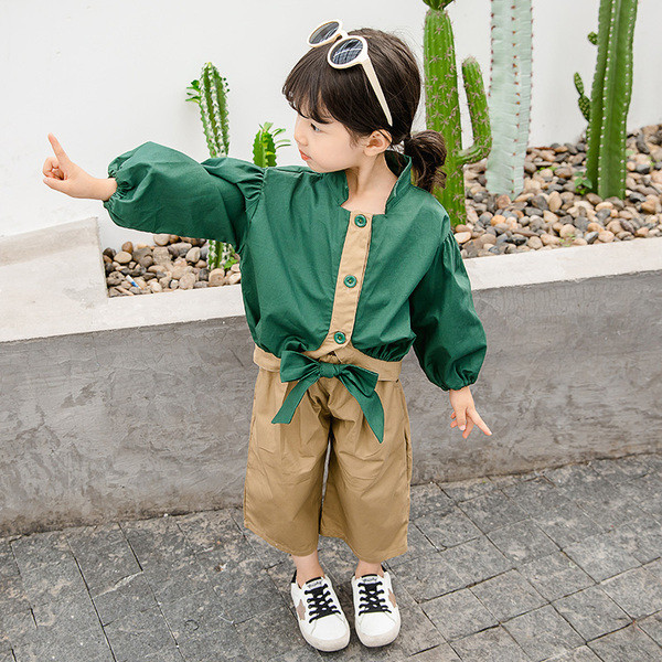 Set pentru copii modern pentru fete din două părți - model larg