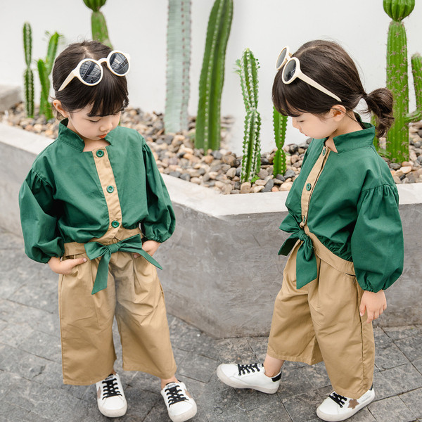 Set pentru copii modern pentru fete din două părți - model larg