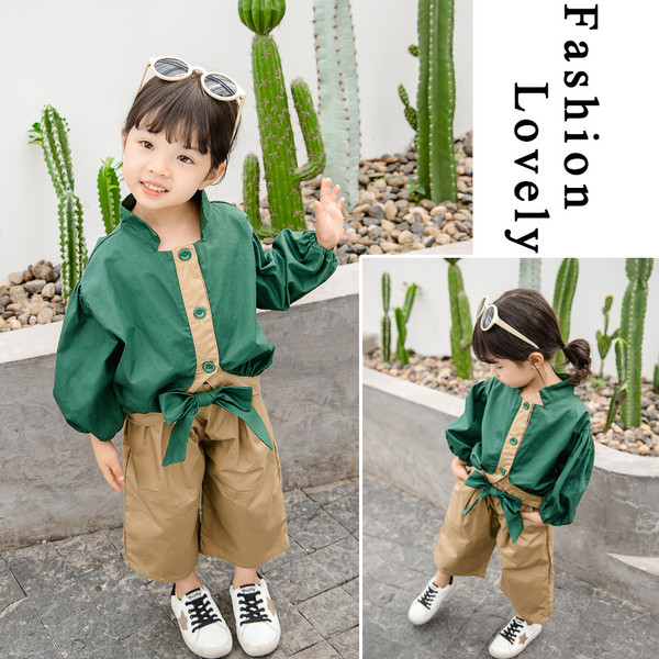 Set pentru copii modern pentru fete din două părți - model larg