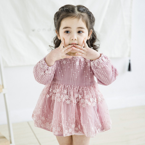 Rochie eleganta pentru copii cu maneci lungi in trei culori