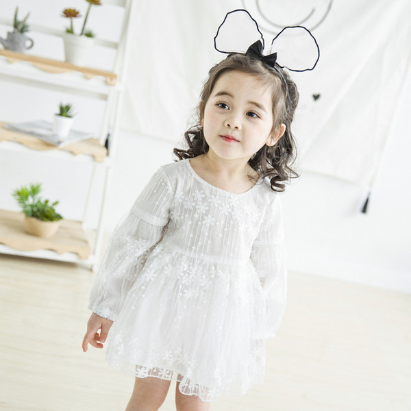 Rochie eleganta pentru copii cu maneci lungi in trei culori