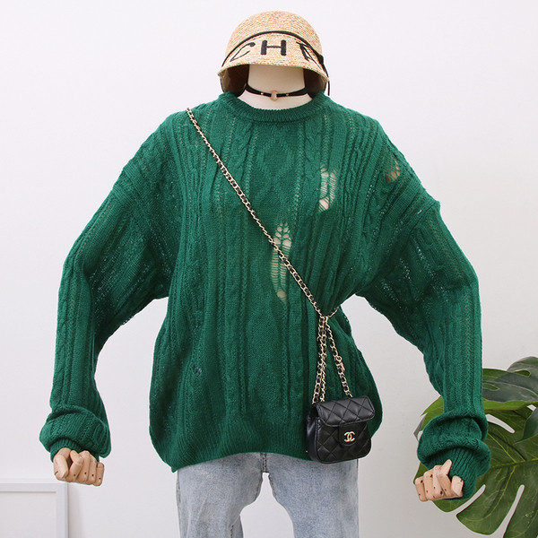 Pulover de dama lat model nou cu decolteu O - trei culori