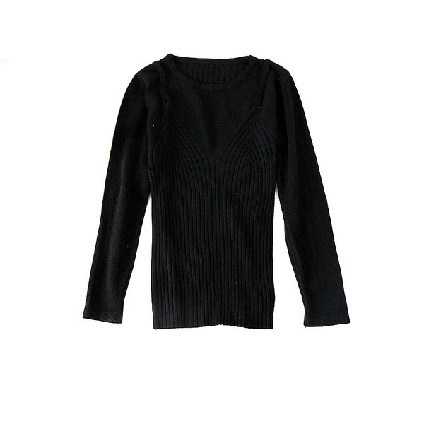 Pulover de dama actual cu decolteu O in mai multe culori