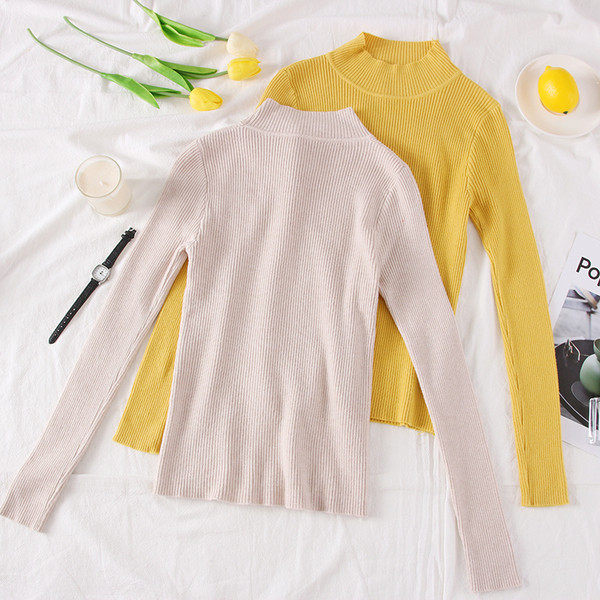 Pulover casual dama cu guler inalt - mai multe culori