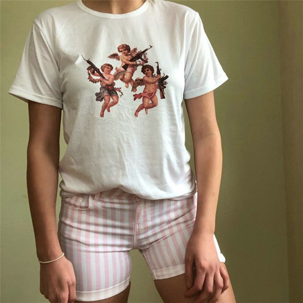 Tricou casual dama cu aplicatie alb-negru