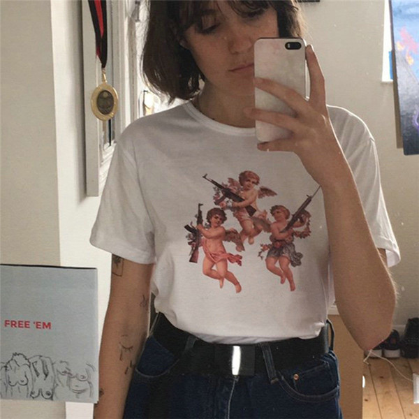 Tricou casual dama cu aplicatie alb-negru