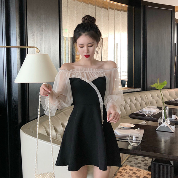 Rochie eleganta de dama in doua culori - model croiat