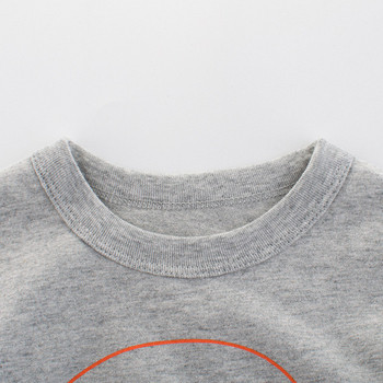 Детска блуза за момчета в сив цвят с апликация 