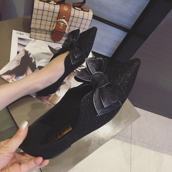 Pantofi eleganti de dama cu panglica in verde si negru