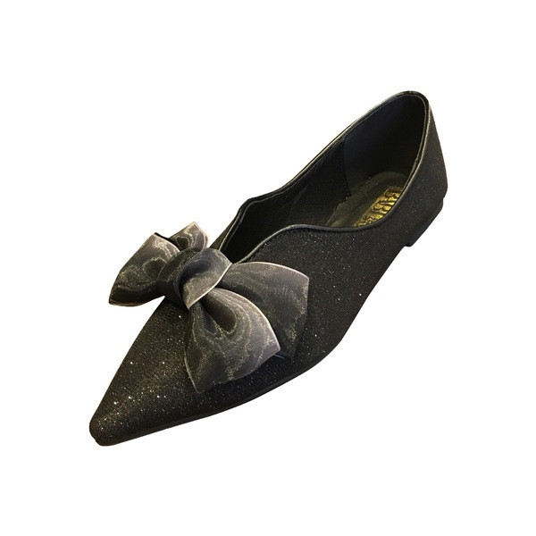 Pantofi eleganti de dama cu panglica in verde si negru