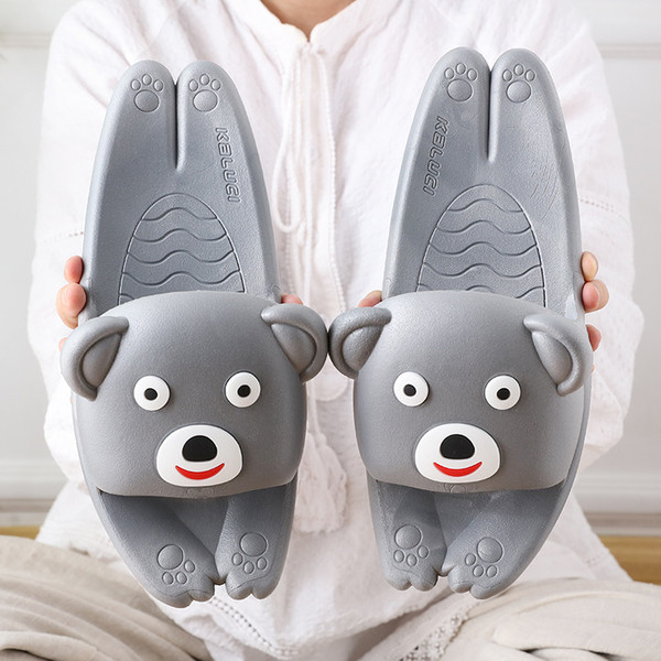 Papuci moderni pentru barbati si femei in forma de urs