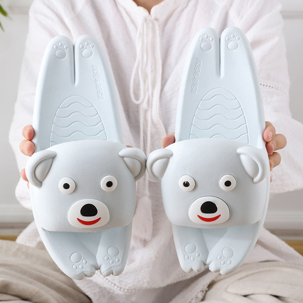 Papuci moderni pentru barbati si femei in forma de urs