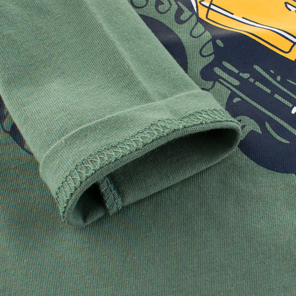 Bluza pentru copii de culoare verde cu aplicatie-pentru baieti