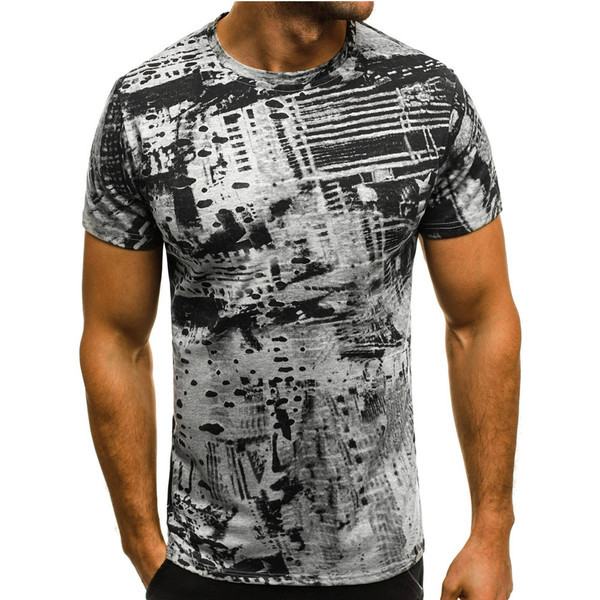 Tricou casual barbatesc cu maneca scurta in alb, negru si verde