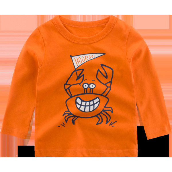 Bluza pentru copii pentru baieti de culoare portocalie cu aplicatie