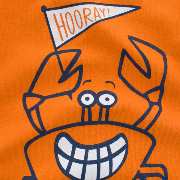 Bluza pentru copii pentru baieti de culoare portocalie cu aplicatie