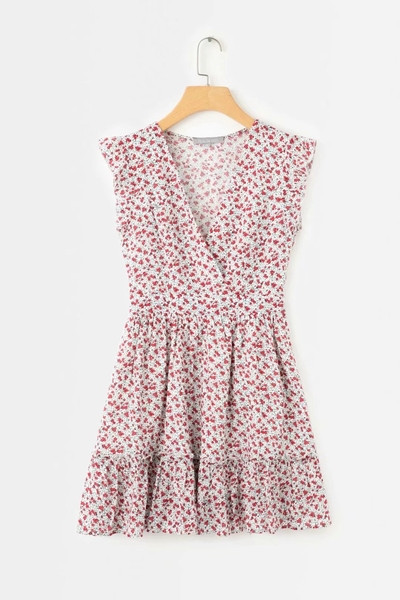 Model rochie de dama croiala cu motiv floral