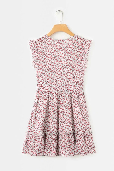 Model rochie de dama croiala cu motiv floral