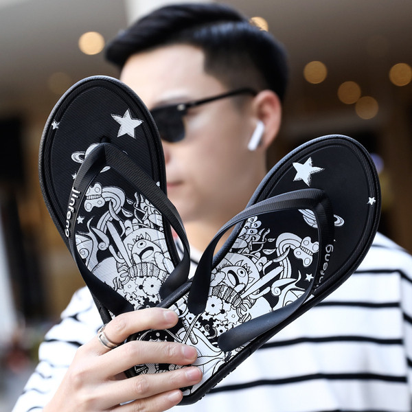 Papuci casual barbatesti in trei culori cu aplicatie