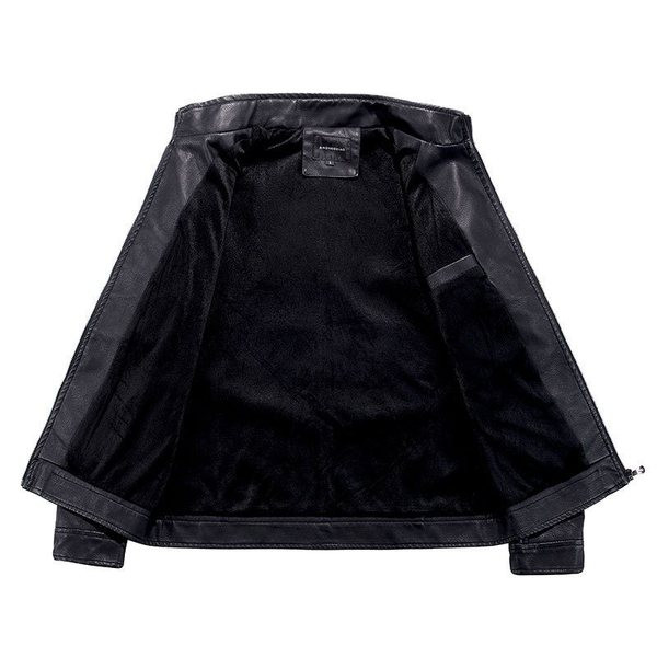 Geacă modernă de piele pentru bărbați în trei culori