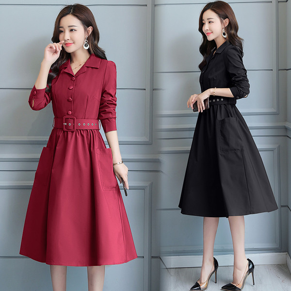 Rochie elegantă de damă decupată cu o curea - mai multe culori