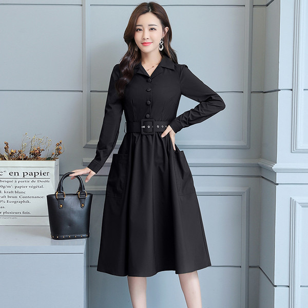 Rochie elegantă de damă decupată cu o curea - mai multe culori