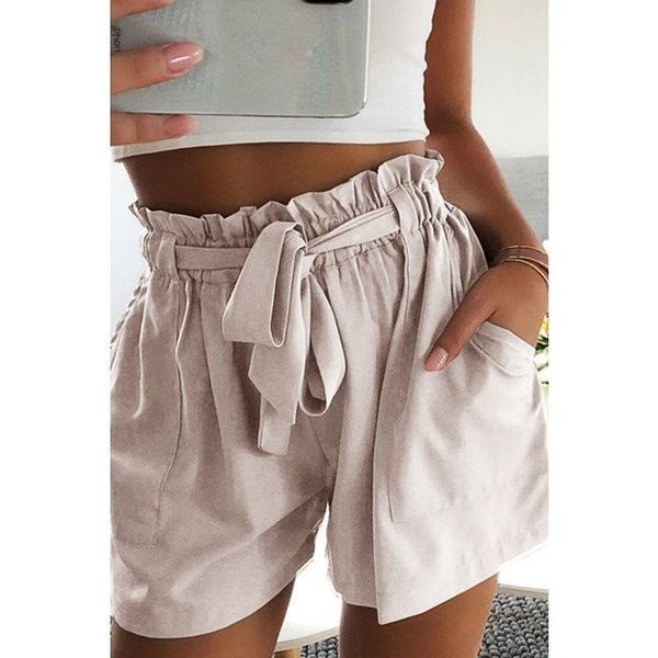 Pantaloni scurți casual dama cu buzunar in mai multe culori