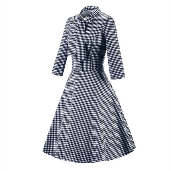 Rochie moderna de dama cu maneci lungi si guler clasic in trei culori