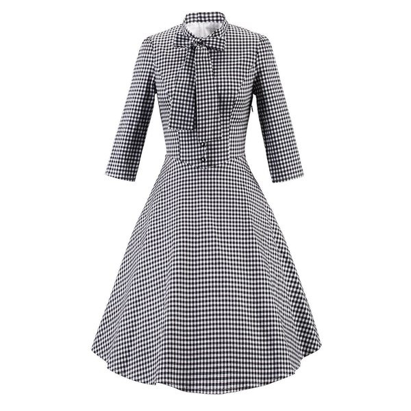 Rochie moderna de dama cu maneci lungi si guler clasic in trei culori