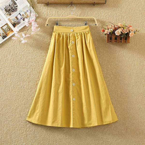 Fusta de dama moderna cu nasturi - in cinci culori